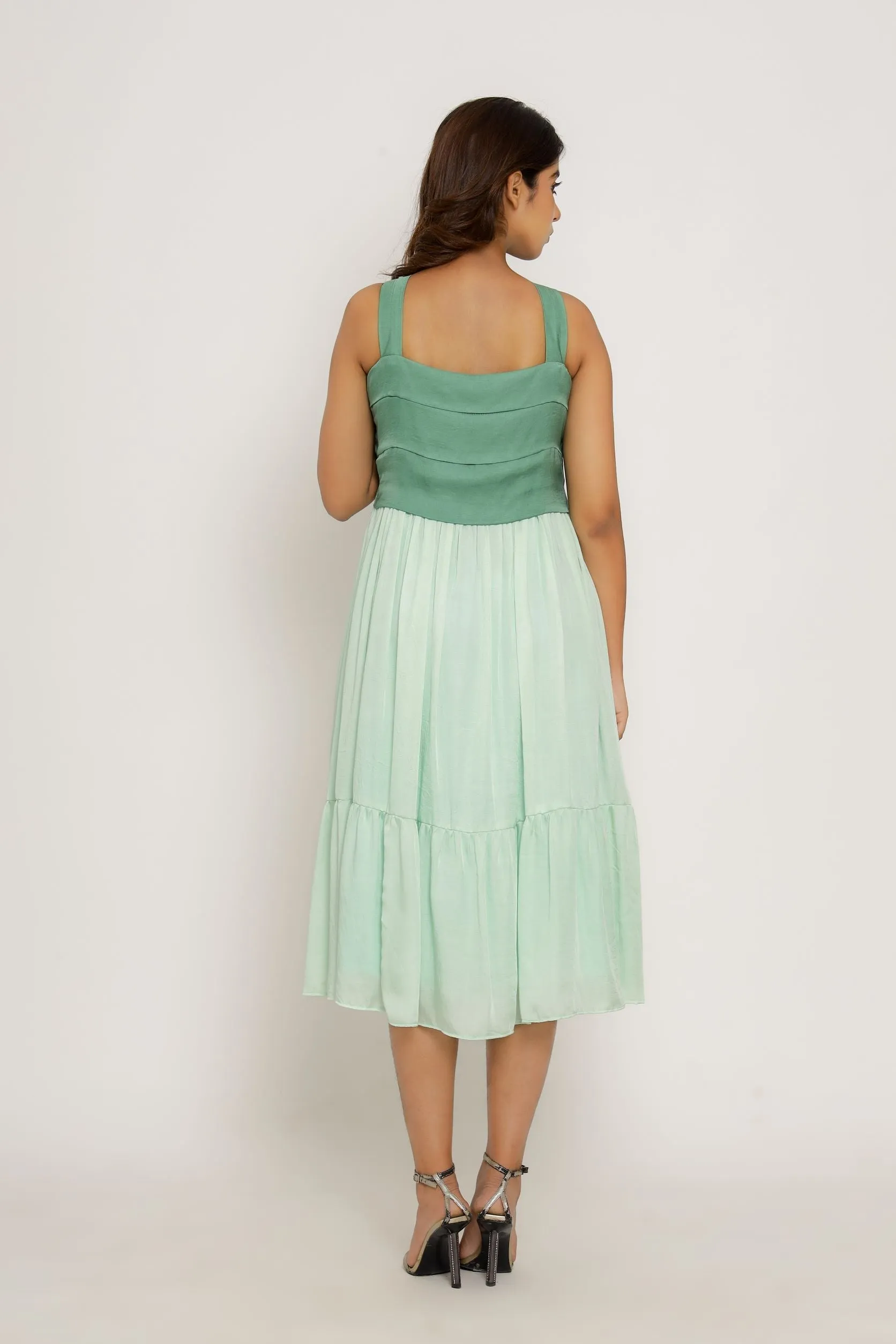 Teal Tea Green Midi Dress