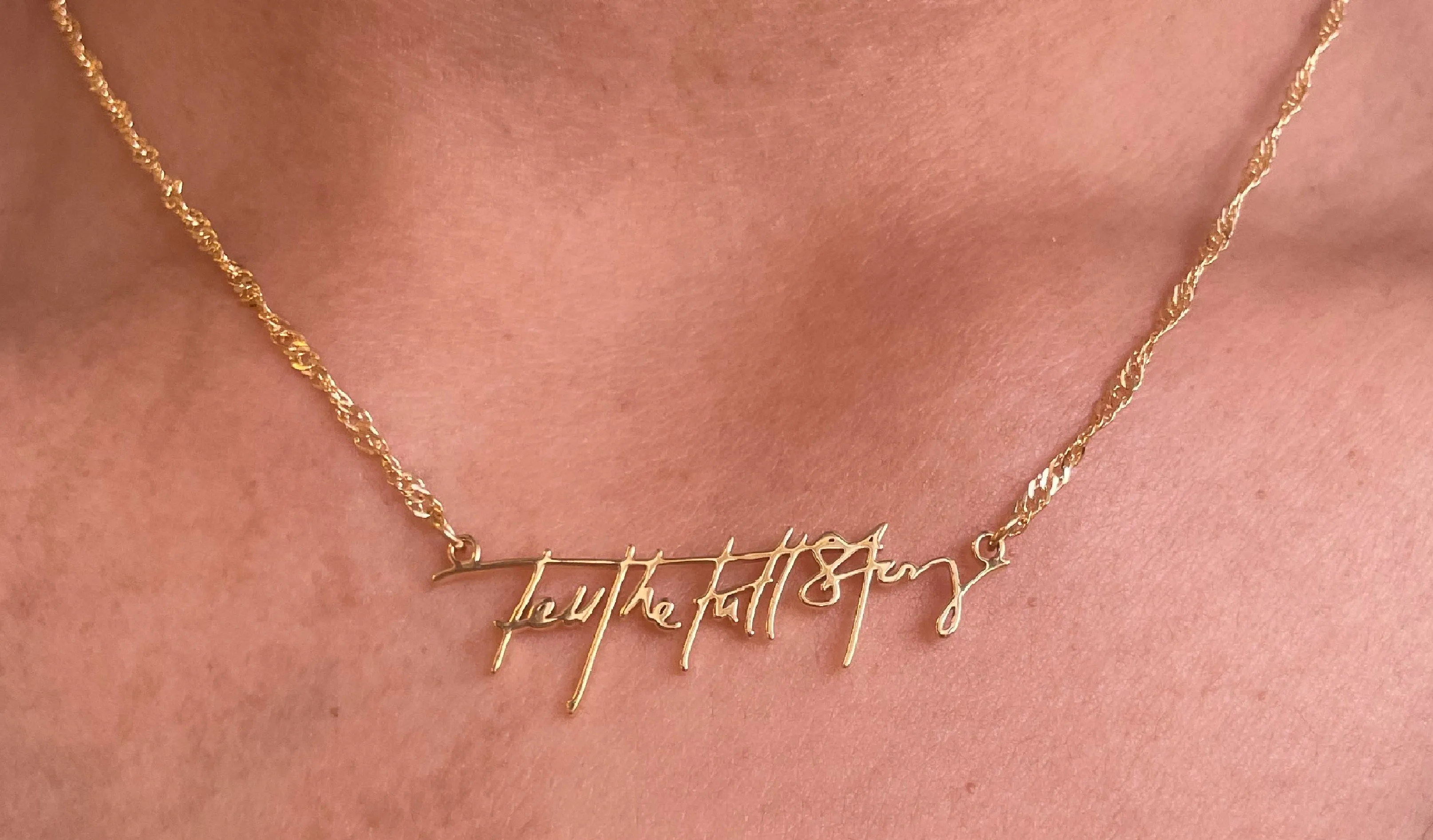 Tell the Full Story Necklace - Gold