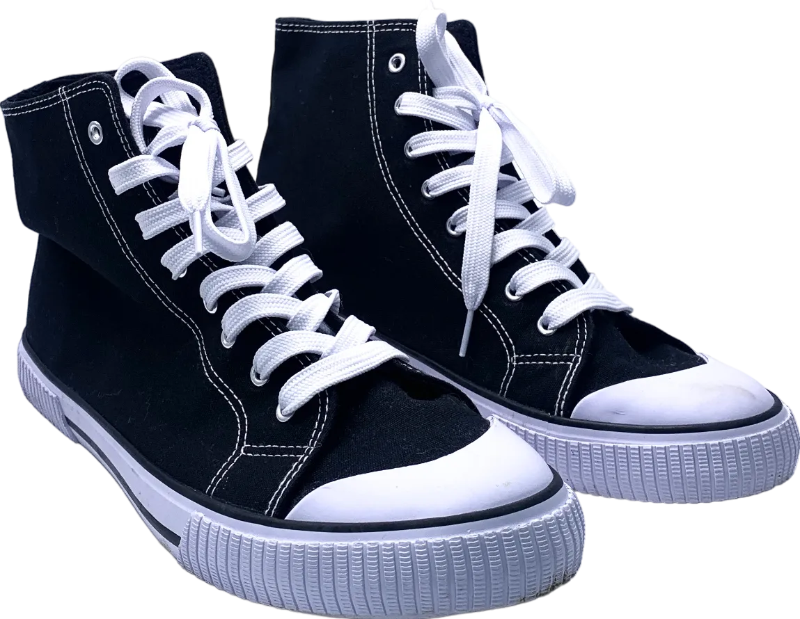 TU Black High Top Canvas Trainers UK 7 EU 40 👠