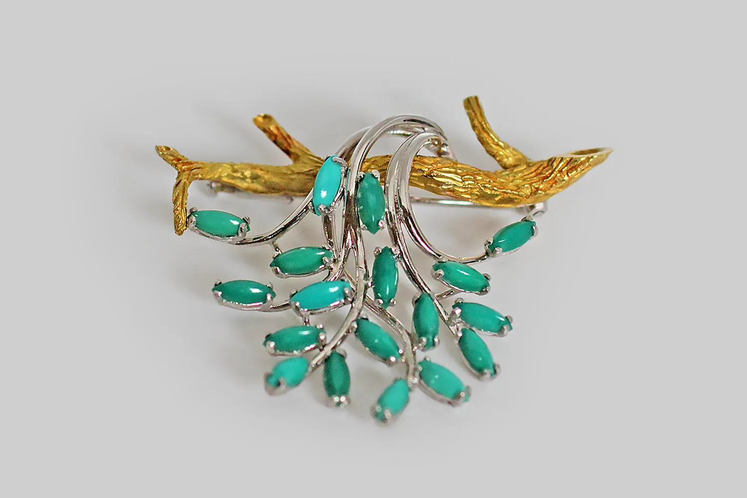 Vintage Modernist Branch & Cascade Brooch