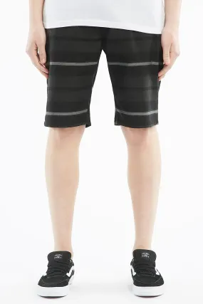 West 49 Guys Black Stripe Shorts