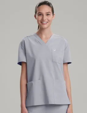 Womens 3-Pocket V-Neck Scrub Top