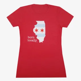 Women's Born Locally Chicago T-Shirt