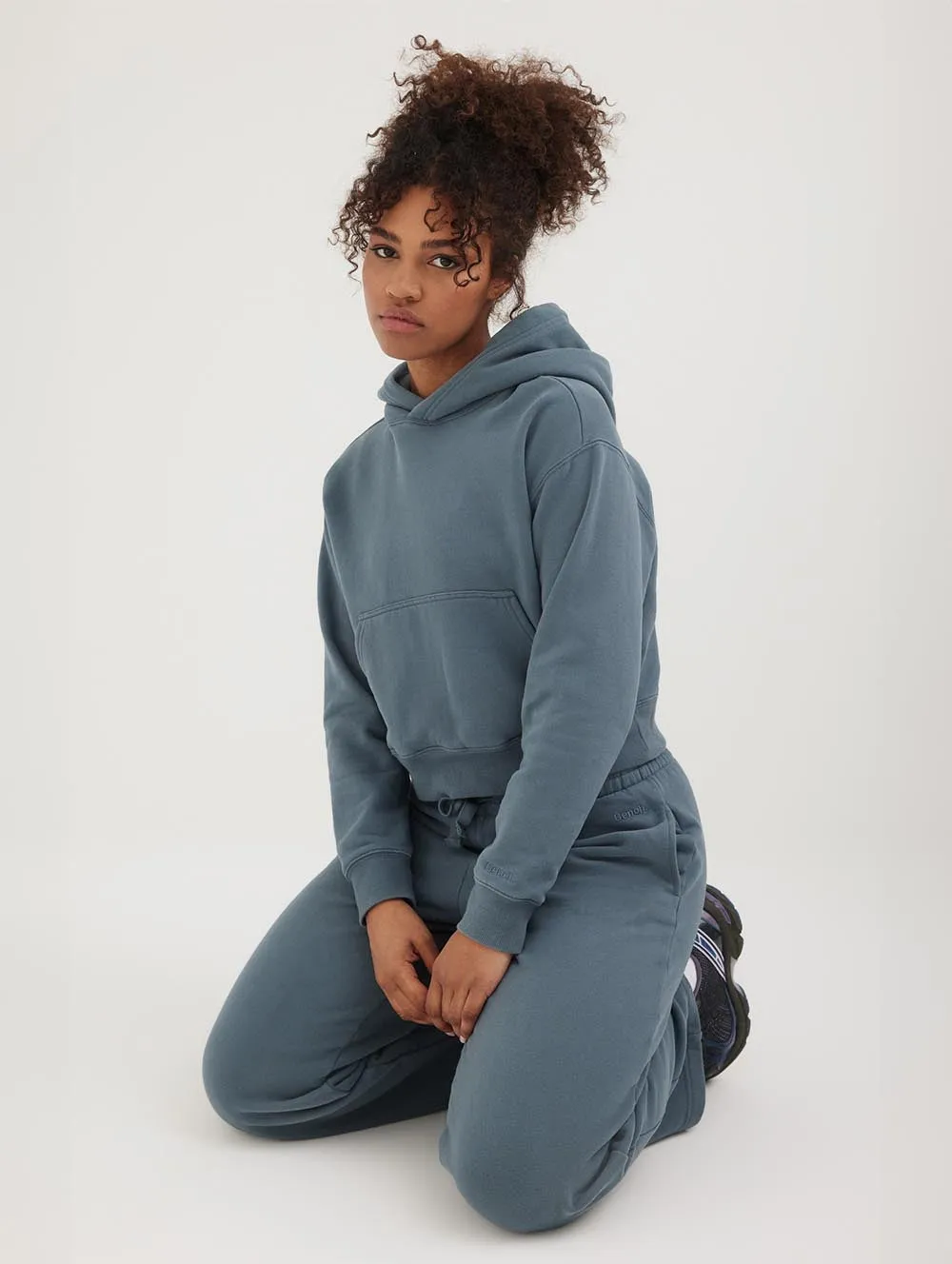 Womens Hart Eco-Fleece Cropped Hoodie