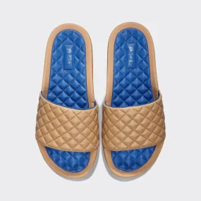 Women's Lusso Slide Tan / Cobalt