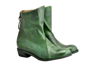 zip back boot | Pine green | Calf