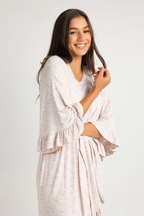 ☁️Summer Ruffle Robe - Flax Bamboo